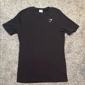 Gymshark Men Fitted Black Workout T Shirt‎ Size XL